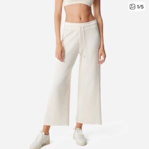MATE The Label Thermal Crop Pant in Bone